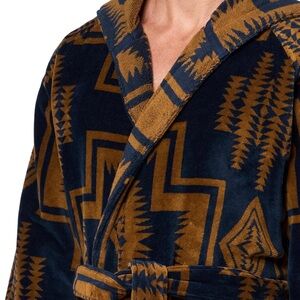 Pendleton Unisex Cotton Terry Velour hooded Robe NWT *Rare* Discontinued Pattern